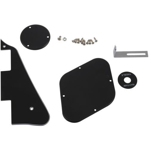 Σετ 2 μαύρων καλυμμάτων Pickguard / κοιλότητας / διακοπτών / πλάκα επιλογής Pickup / σουτιέν 2