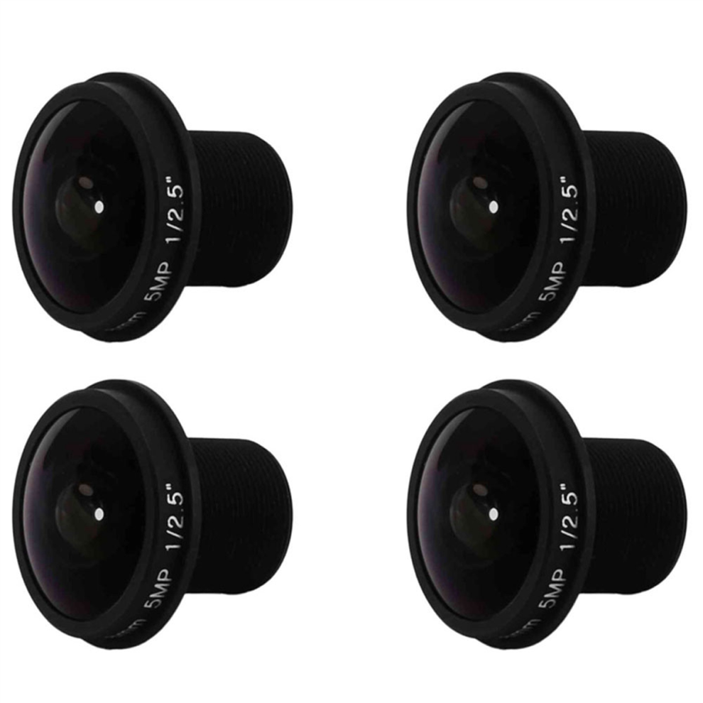 4X Hd Fisheye Cctv Lens 5Mp 1.8Mm M12x0.5 Mount 1/2.5 F2.0 180 Degree 4852109515260