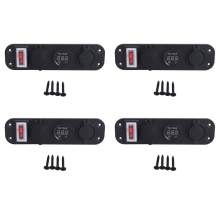 4X 4 σε 1 Διπλός Φορτιστής QC3.0 με Υποδοχή Αναπτήρα C-Igarette Ψηφιακή V