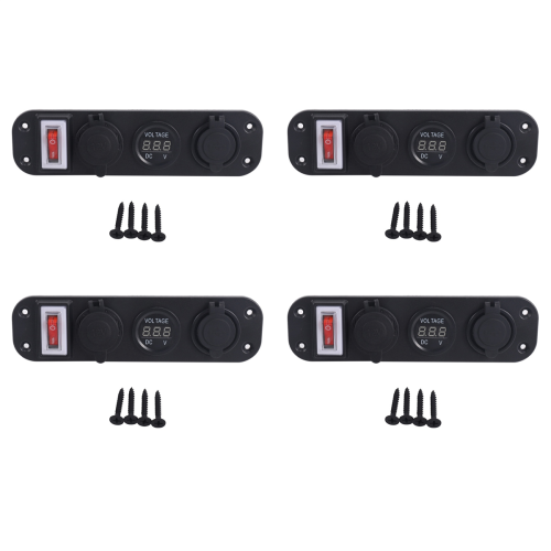 4X 4 σε 1 Διπλός Φορτιστής QC3.0 με Υποδοχή Αναπτήρα C-Igarette Ψηφιακή V