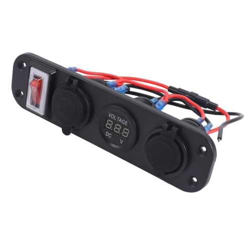 4X 4 σε 1 Διπλός Φορτιστής QC3.0 με Υποδοχή Αναπτήρα C-Igarette Ψηφιακή V 2