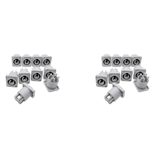 20PCS Υποδοχή Powercon 3 ακίδων 20A 250V Υποδοχή πάνελ ηχείου Fe 1