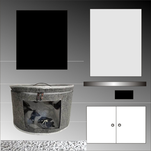 2X Hat Box Organizer Round Travel Boxes Foldable Storage Bag with Dust 2