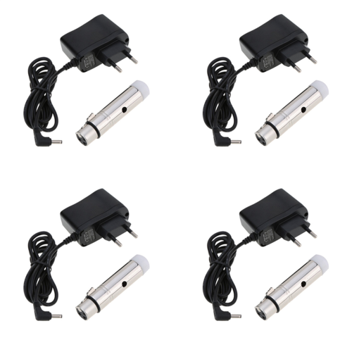 4X Ασύρματος Δέκτης Θηλυκό XLR LED Φωτισμός για Φως Σκηνής και Πάρτι, 2.