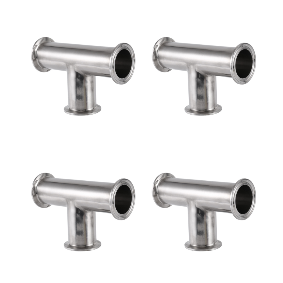4Pcs 1.5Inch 38Mm Sanitary Tri Clamp 3 Way Tee 304 Stainless Steel Fer 4852109519398