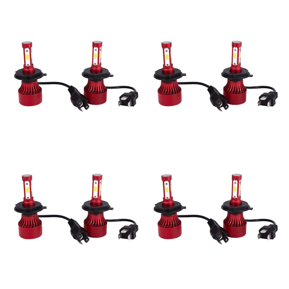8X H4 Hb2 9003 2200W 330000Lm 4-Side Led Headlight Kit Hi/Lo Power Bul 4852109519404