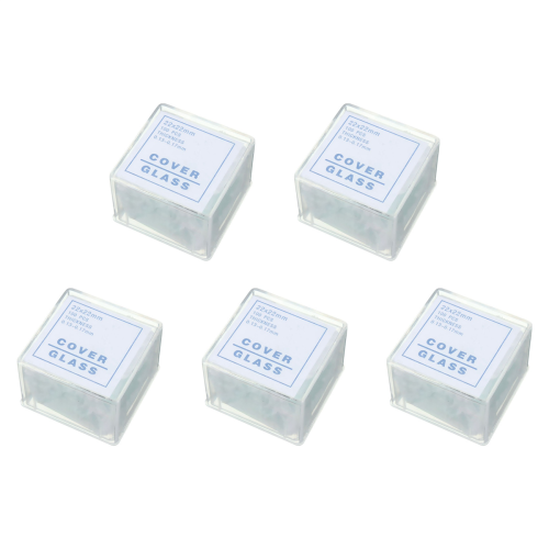 500 pezzi di vetrini trasparenti coprioggetto 22X22mm per microscopio 1