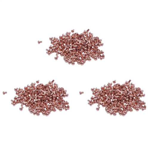 600 Pcs 5/64 x 1/8 Inch Round Head Copper Solid Rivets Fasteners