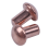 600 Pcs 5/64 x 1/8 Inch Round Head Copper Solid Rivets Fasteners 5
