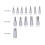 Set da 13 pezzi di bussole esagonali per bit, con attacco da 1/4", 3/8" e 1/2" 2
