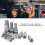 Set da 13 pezzi di bussole esagonali per bit, con attacco da 1/4", 3/8" e 1/2" 4