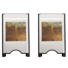 2X Pcmcia Compact Flash Card Reader Adapter for Laptop