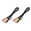 2 Pcs 1.5M 4.9Ft 3 Male to 4 Pin S-Video Tv Pc Conversion Cable 1