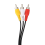 2 Pcs 1.5M 4.9Ft 3 Male to 4 Pin S-Video Tv Pc Conversion Cable 7