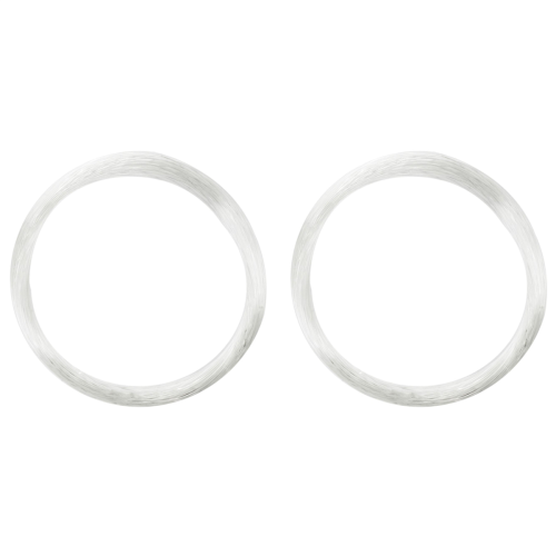 2x Nylon 0,80 mm vislijn, haspel, diameter 33 m lang, wit