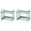 2X Storage Shelves,Plastic Small Shelves - 2 Tier Shelf Shelving,Kitch 1