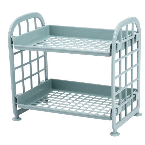2X Storage Shelves,Plastic Small Shelves - 2 Tier Shelf Shelving,Kitch 2