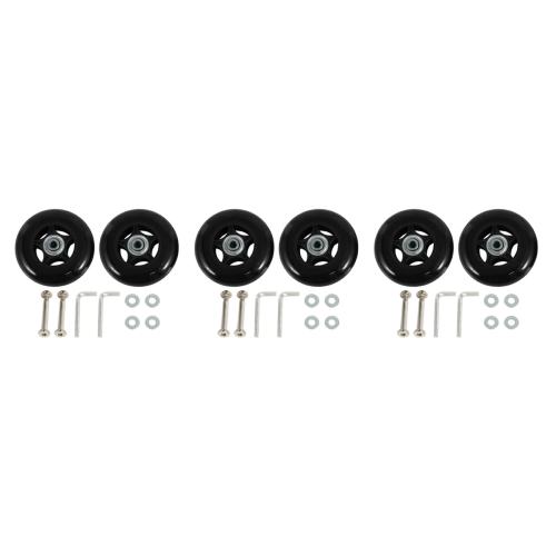 6er-Set Ersatzräder für Gepäckkoffer, Außendurchmesser 80 mm