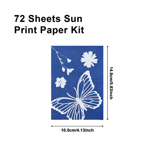 219 Pieces Sun Print Paper Cyanotype Kit, Solar Drawing Sensitivity Na 2