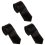 3X Cravatte unisex casual sottili e strette - Nero 1