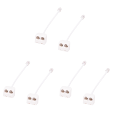 6Pcs 6P4C RJ11 Dual Female to Male Telephone Cable Splitter Adapter