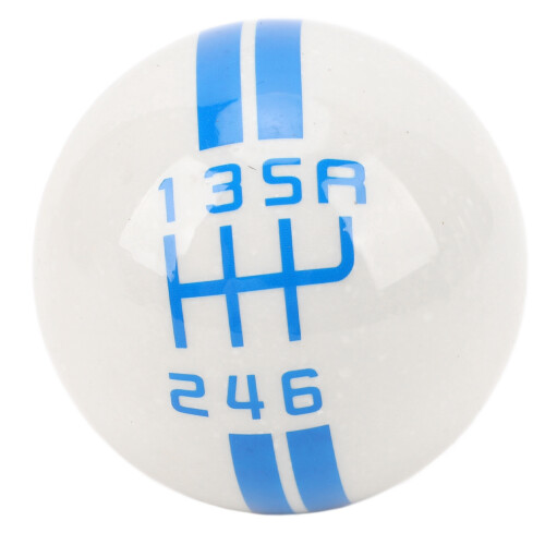 Pomello del cambio a 6 marce bianco e blu, 57mm57mm62mm