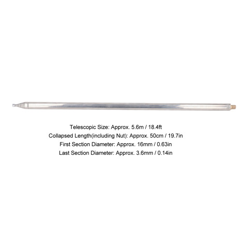 Antenne télescopique de remplacement 5,6 m M10 argent 1
