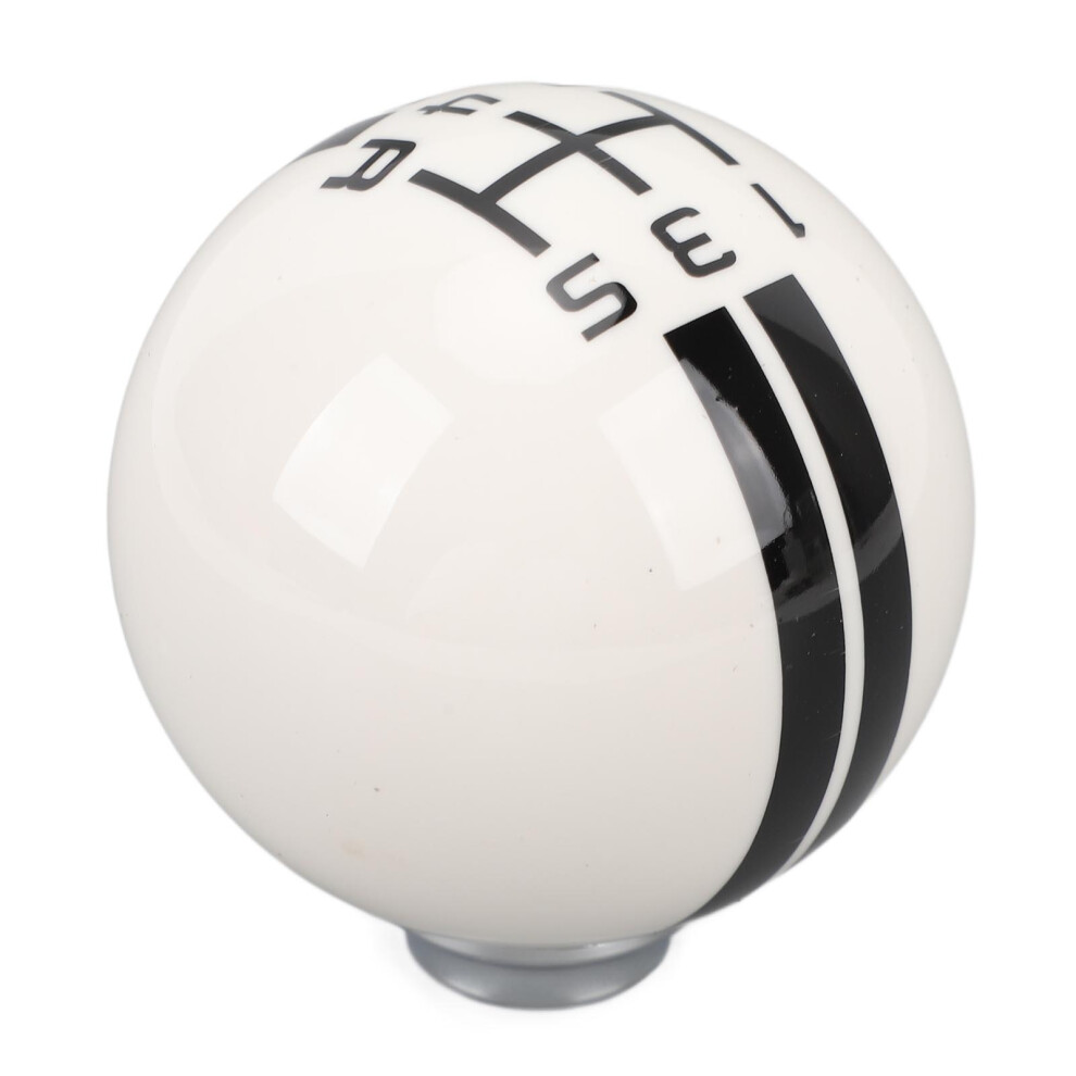 5 Speed Round Ball Manual Shift Knob For Mustang 1967-2018 White/Black