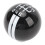 Pomello del cambio a 6 marce 57x57x62mm Nero/Bianco 14