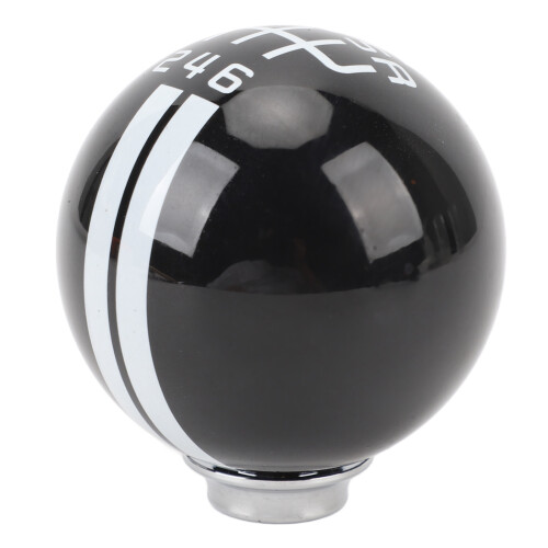 Pomello del cambio a 6 marce 57x57x62mm Nero/Bianco 2