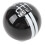 Pomello del cambio a 6 marce 57x57x62mm Nero/Bianco 8