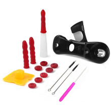 Caulking Tool Set 16-Piece For Silicone Sealant Cartridges With Silicone Tips Nozzles Needle Brushes And Seal Cap