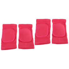 Rose Red 2 Pairs Knee Sleeves High Elastic Breathable Pads XS for Ice Hockey Running