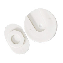 Steckdosenleistenhalter 6x6 cm rund selbstklebend