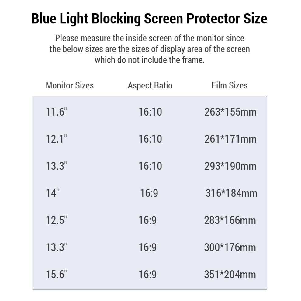 Ultra-Thin Filter For 15.6'' Laptops 16:9 Aspect Ratio Blue/Light 7661335168365
