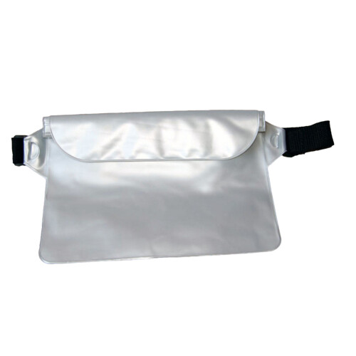 Bolsa impermeable de PVC de 3 capas 22x23cm Plateado Blanco 1