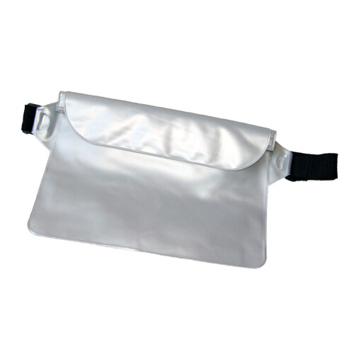 Bolsa impermeable de PVC de 3 capas 22x23cm Plateado Blanco