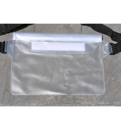 Bolsa impermeable de PVC de 3 capas 22x23cm Plateado Blanco 2