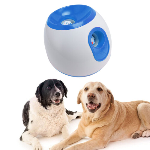 Portable Blue Automatic Ball Launcher for Pets with 3 Balls, 100-240V 2