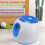 Portable Blue Automatic Pet Ball Launcher with 6 C Batteries 100-240V 7