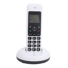 Telefono cordless 400mAh x 2 NiMH, pulsanti grandi, bianco