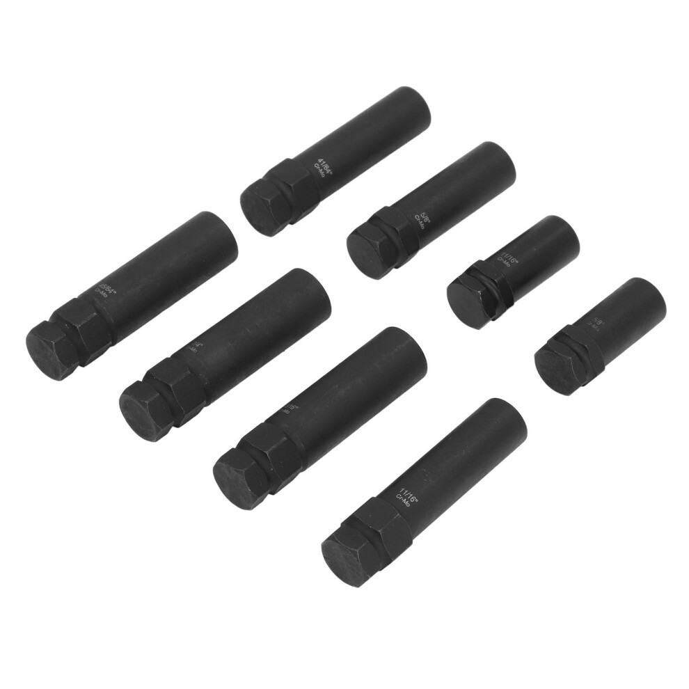 8 Pcs Cr Mo Steel Lug Nut Socket Set 5/8" To 45/64" Inch 9481335170872