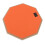 12in Silent Rubber Practice Drum Pad Set with 2 Pairs Drumsticks - Orange 16