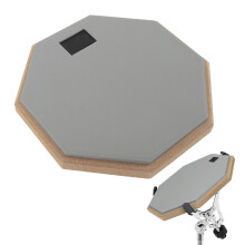 12in Silent Rubber Practice Drum Pad Set with 2 Pairs Drumsticks – Gray