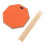 12in Silent Rubber Practice Drum Pad Set with 2 Pairs Drumsticks - Orange 1