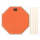 12in Silent Rubber Practice Drum Pad Set with 2 Pairs Drumsticks - Orange 3