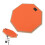 12in Silent Rubber Practice Drum Pad Set with 2 Pairs Drumsticks - Orange 13
