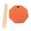 12in Silent Rubber Practice Drum Pad Set with 2 Pairs Drumsticks - Orange 8