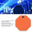 12in Silent Rubber Practice Drum Pad Set with 2 Pairs Drumsticks - Orange 5