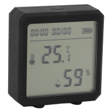 Hygromètre-Thermomètre 3xAAA 6x6,3x2,5 cm noir